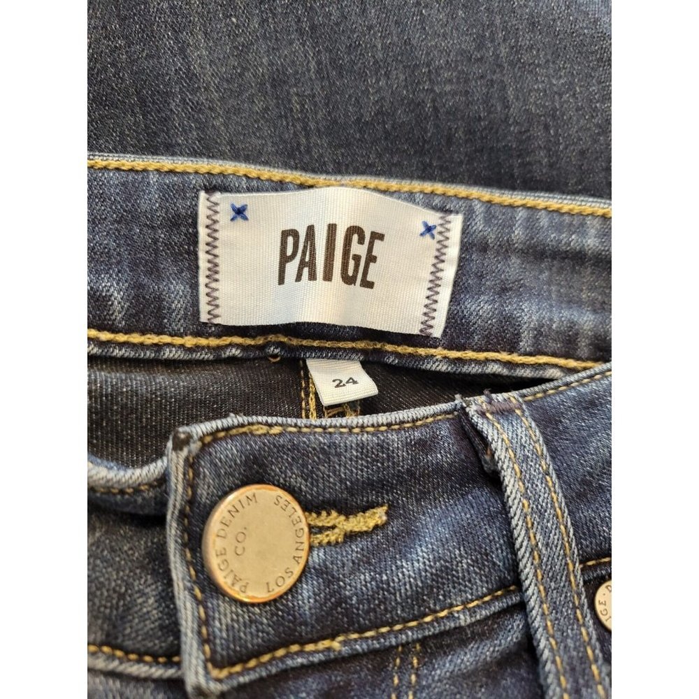 Paige Verdugo Ankle Skinny Jeans Nottingham 24 - Picture 11 of 13